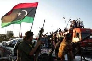 Des combattans du CNT libyen, le 9 septembre 2011 lors d’un rassemblement à Tripoli. © AFP