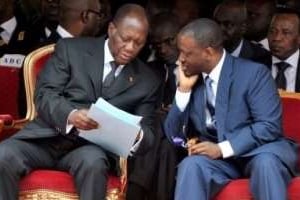 Le président ivoirien Alassane Ouattara (G) et son Premier ministre Guillaume Soro. © AFP