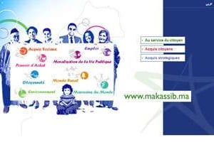Capture d’écran du site internet Makassib.ma. © D.R