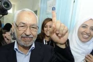 Le leader du parti islamiste Ennahdha, Rached Ghannouchi. © AFP