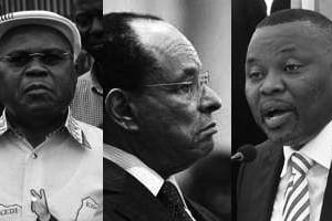 De g. à d. : E. Tshisekedi, L.K.W. Dondo et V. Kamerhe. © AFP