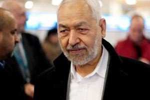 Rached Ghannouchi, leader d’Ennahdha. © Leon Neal/AFP