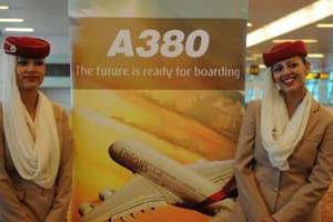 Le transporteur du Golfe a été le premier non-européen à faire voler l’A380 en Afrique. © AFP