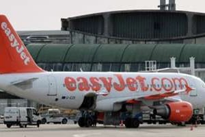 Un avion de la compagnie low cost EasyJet à Roissy, le 21 novembre 2008. © AFP