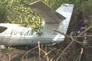 Carcasse de l’avion de Nady Rayess. © Capture d’écran youtube de RTI