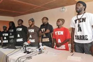 Les rappeurs du collectifs sénégalais Y’en a marre. © AFP