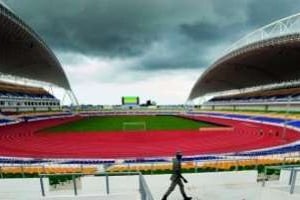 Le stade de l’Amitié-Sino-Gabonaise à Libreville a coûté au moins 37 millions d’euros au Gabon. © Sia Kambou/AFP