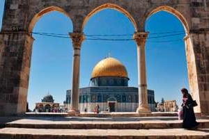 Le Dôme du Rocher à Jérusalem, troisième lieu saint de l’islam. © Sipa