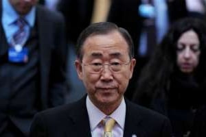 Le secrétaire général de l’ONU, Ban Ki-moon, le 27 janvier 2012 à Davos. © AFP