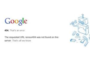 Page google erreur 404. © Google