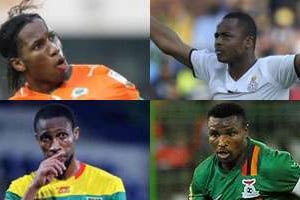 Côte d’Ivoire, Mali, Ghana et Zambie s’affrontent en demi-finale de la CAN mercredi. © AFP – Montage JA.com