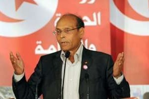 Le président tunisien Moncef Marzouki le 14 janvier 2012 à Tunis. © AFP