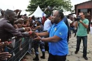 Le président du gabon Ali Bongo à Libreville le 10 février 2012. © AFP