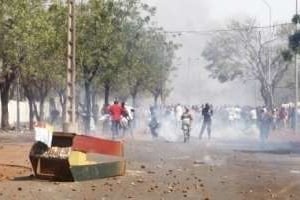 Des familles de militaires maliens ont manifesté contre le gouvernement, le 2 février à Bamako. © AFP/Archives