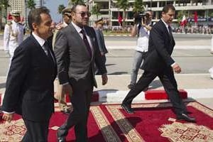 Nicolas Sarkozy et Mohammed VI, roi du Maroc. © AFP