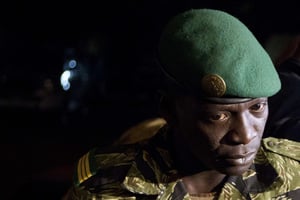 Amadou Haya Sanogo, le 31 mars 2012 à Bamako. © Rebecca Blackwell/AP/SIPA