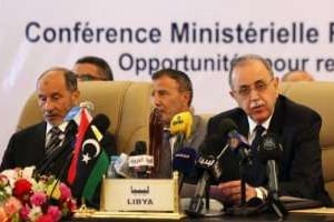 Abderrahim el-Kib, lors d’une conférence ministérielle régionale à Tripoli le 11 mars 2012. © AFP