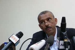 Le porte-parole du gouvernement éthiopien, Shimeles Kemal, le 15 mars 2012 à Addis-Abeba. © Jenny Vaughan/AFP
