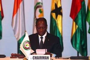 Le président ivoirien Alassane Ouattara, le 29 mars, à Abidjan. © AFP