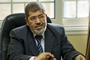 Mohammed Morsi, président du Parti de la liberté et de la justice, le 28 novembre 2011 au Caire. © AFP