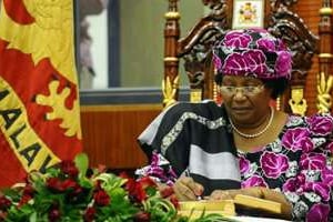 Joyce Banda, la nouvelle présidente du Malawi. © AFP