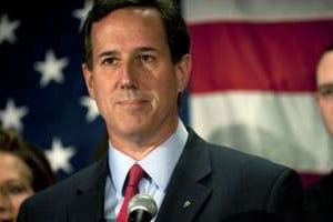 Rick Santorum,le 10 avril 2012 à Gettysburg, en Pennsylvanie. © AFP