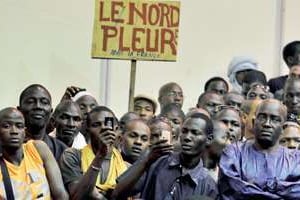 Originaires du Nord, des centaines de Maliens ont proposé de prendre les armes contre les rebelles. © AFP