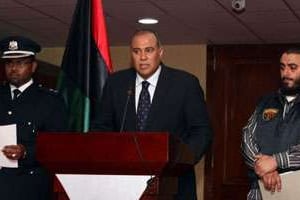 Le porte-parole du gouvernement, Nasser el-Manaa, le 8 mai 2012 à Tripoli. © AFP