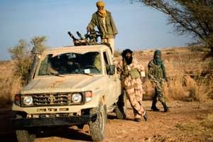 Des rebelles touaregs dans le nord du Mali. © Ferhat Bouda/DPA/MAXPPP