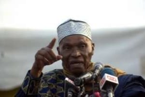 Le président sénégalais Abdoulaye Wade lors d’un discours, le 19 mars 2011 à Dakar. © AFP