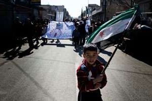 Un enfant syrien manifeste contre Bachar al-Assad, le 3 février 2012. © AFP