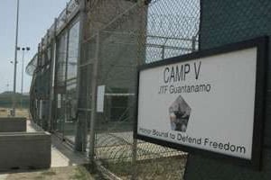 Une entrée de la prison de Guantanamo, sur l’île de Cuba. © AFP