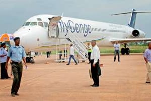 La nouvelle compagnie Fly Congo a repris les activités de Hewa Bora Airways. © Muriel Devey