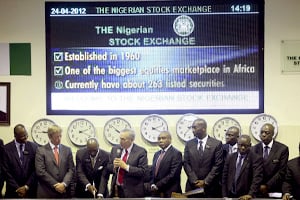 Le 24 avril, les dirigeants du NSE et du Nasdaq ont entériné l’adoption par Lagos de la plateforme d’échanges électroniques utilisée par le marché d’actions américain. © Akintunde Akinleye/Reuters