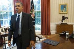 Barack Obama dans le Bureau ovale de la Maison blanche à Washington DC, le 13 juin 2012. © AFP
