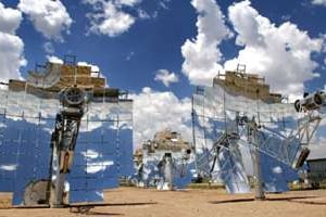 L’énergie solaire issue du désert pourrait alimenter l’Europe en électricité. © AFP