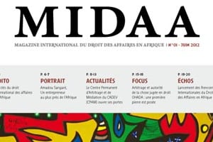 La couverture du premier numéro du Midaa. Chaque numéro sera associé à un artiste africain.