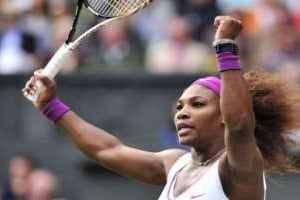 L’Américaine Serena Williams lors de sa victoire en finale de Wimbledon, le 7 juillet 2012. © AFP
