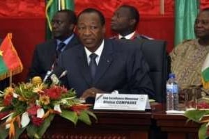 Le président du Burkina Faso, Blaise Compaoré, à OUagadougou le 7 juillet 2012. © AFP