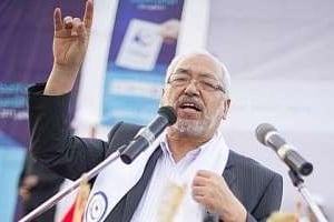 Bien que critiqué, Rached Ghannouchi reste la figure centrale d’Ennahdha. © Lionel Bonaventure/AFP