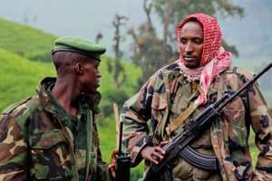 Des mutins du M23 sont stationnés à Bunagana dans les collines du Nord-Kivu. © AFP/Melanie Gouby