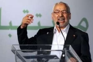 Le chef d’Ennahda Rached Ghannouchi le 12 juillet 2012 à Tunis. © Fethi Belaid/AFP