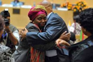 La nouvelle présidente de l’UA félicitée par son ex-mari Jacob Zuma. © AFP