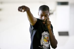Font Romeu, France. Le boxeur Mohamed Diaby (Mali) en preparation a Font Romeu en vue des JO de Londres 2012. © Pierre Mérimée/J.A.