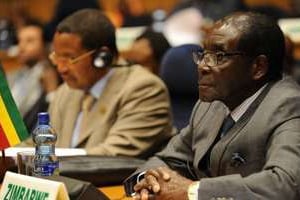 Le président du Zimbabwe, Robert Mugabe, le 14 juillet 2012 à Addis-Abeba. © AFP
