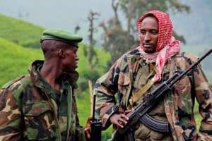Des mutins du M23 sont stationnés à Bunagana, dans les collines du Nord-Kivu. © AFP