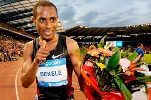 Kenenisa Bekele, l’aîné des deux frères, déjà triple champion olympique. © John Thys/AFP