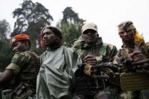 Des soldats rebelles du M23 à Bunagana, dans l’est de la RDC, le 23 juillet 2012. © Phil Moore/AFP/Archives