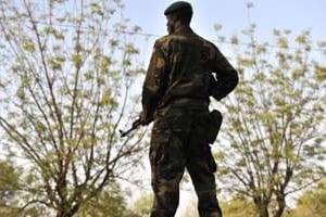 Un soldat au camp militaire de Kati, le 3 avril 2012 au Mali. © AFP