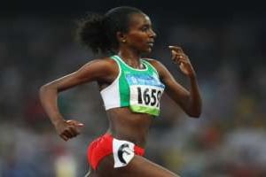 Tirunesh Dibaba, championne olympique du 10 000 mètres. © Reuters